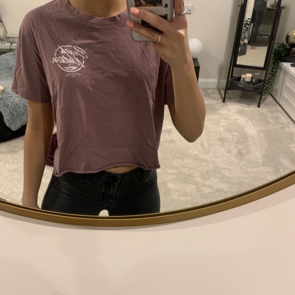 Tops - Mauve cropped tee
